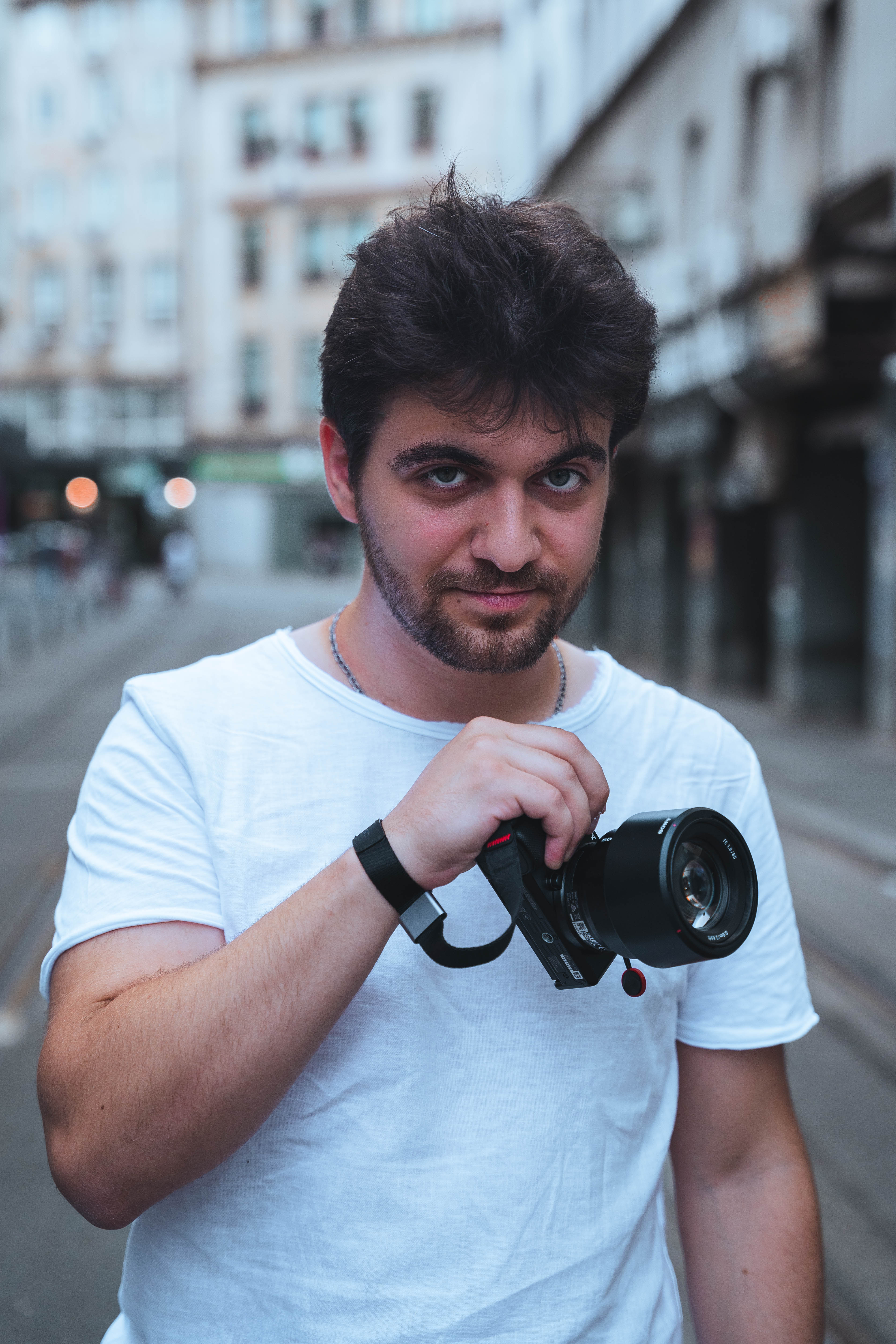 Tsvetelin Stoyanov holding a camera